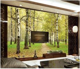 Custom photo wallpapers 3d murals wallpaper Modern tree forest TV living room background wall papers home decoration