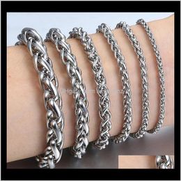 Link, Bracelets Drop Delivery 2021 Titanium Mens Flower Basket Stainless Steel Fashion Keel Chain Bracelet Jewellery Low Price Wholesale Ojy26