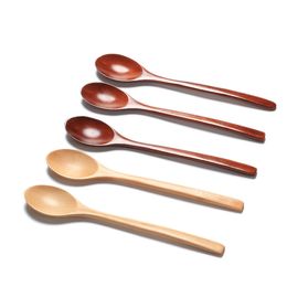 23.5x4cm Eco Friendly Natural Wooden Spoons Coffee Soup Sugar Honey Dessert Long Wood Spoon