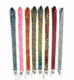 Fashion Keychains for Bags Women Purse Animal Leopard Keychain Lanyards Badges Holder ID Card Pass Gym Mobile Phone USB Badge Holder Key Strap