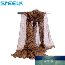 Western Style Leopard Scarf Women Chiffon Scarves Femme Thin Shawls And Wraps Flower Foulard Hijab Stoles Dropshipping Factory price expert design Quality Latest