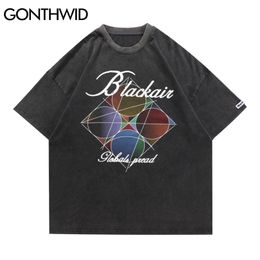 T-Shirts Streetwear Casual Men Creative Glasses Print Short Sleeve Tees Distressed Hip Hop Harajuku Loose Cotton Tops 210602