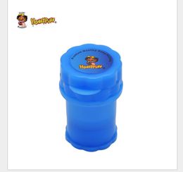 Hot selling honeypuff direct sale 40mm plastic cigarette grinder 4-layer manual cigarette grinder cigarette breaker plastic bottle