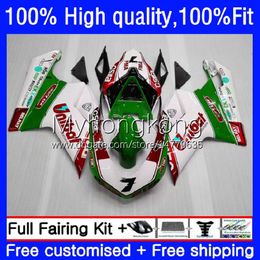 Body Injection For DUCATI Red green hot 848S 1098S 1198S 848R 07-12 Cowling 14No.126 1098R 1198R 2007 2008 2009 2010 2011 2012 848 1098 1198 S R 07 08 09 10 11 12 OEM Fairing