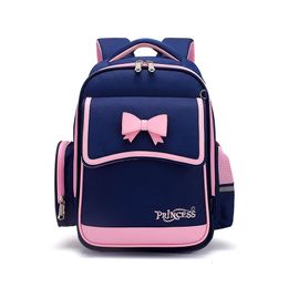 Backpack for Elementary School Girl Waterproof Oxford Cloth Pink Sac Enfant Bags Kids Girls Cute Bow Bag 211021