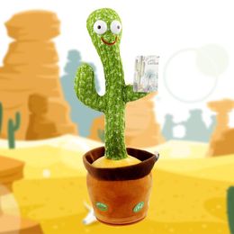 33cm Funny Dance Twist Cactus Toys Music Songs Gifts Creative Ornament Plush Toys Baby Kids Gifts