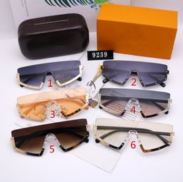 driving sunglasses for men connected lens big size half frame small Rivets mask eyeglasses sport travel beach sun outdoors top quality with box