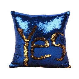 Case Pillow cover Sequin Mermaid Pillow Cover Glitter Reversible Sofa Magic Double Reversible Cushion cover 40 design Pillow Case