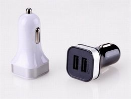 Dual USB Car Charger Colour Micro Mini Auto Power Adapter Adaptor For Smart Cell Phone Samsung S4 Note 3 HTC