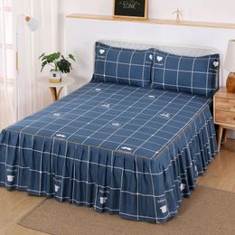 1Pc Fitted Bed Skirt New House Decoration Fashion Household Bedding Korean Mattress Cover Sheet ( No Include Pillowcase ) F0023 210420