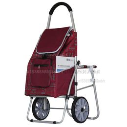 Storage Bags Household Shopping Trolley Aluminum Alloy Bracket Cart Folding Portable Climbing Stairs Bearing 50 Kg