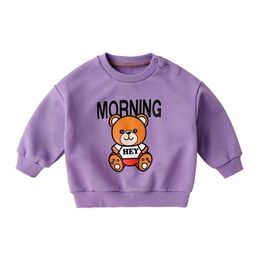 Spring Autumn Unicorn Sweater Children's Cartoon Top Kids Clothes Girls Baby Hoodie Boys Sweatshirts Korean Clothing 211110