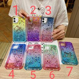 Quick Sand Cases Gradient Glitter Cover Heart 3in1 For iphone12 12Mini 12PRO 12PROMAX 11 11pro 11promax X XR XSMAX SE 8 7 6 8P We Are Factory Your Clients Will Love Them