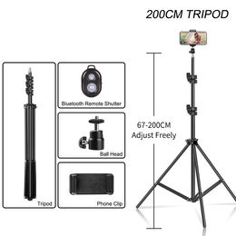 Selfie Tripod 1/4 Screw Head Aluminium For Phone Stand Mount Digital Camera With Bluetooth-compatible Remote Control