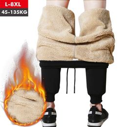 Men's Winter Pants Classic brand sweatpants super Warm Thick Pants cashmere Trousers For Men fleece Male long outdoors Pants men 211112