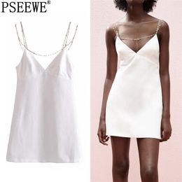 White Dress Women Strappy Short Woman es Backless Slip Sexy Party es Mini Summer 210519
