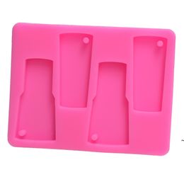 new Silicone Mold Epoxy Pendant Creative Wine Bottle Keychain Jewelry Making DIY Baking Cake Tools EWE7630