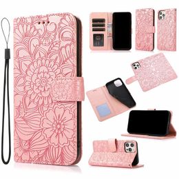 Flower Lace Leather Wallet Cases For Iphone 15 14 13 12 Pro max 11 XR XS X 8 7 6 Plus Floral Stylish Fashion Frame Credit ID Card Slot Pocket Flip Cover Female Girl Pouch