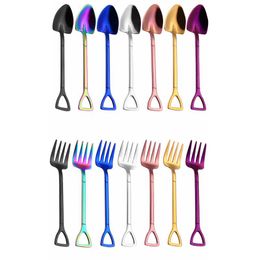 Coffee Spade Fork Stainless Steel Coffee-Spoon Stirring Spoons Home Creative Kitchen Dining Flatware Tool CGY192