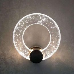 Wall Lamp Post Modern Light Luxury Bubble Crystal Restaurant Bedroom Bedside Aisle Stairwell El Lobby LED