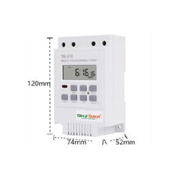 Timers E15A TM616W-4 Digital Electronic Timer Switch 220V 30A Rail Mount 17 Settings 7 Days Weekly Programmable Relay Controller
