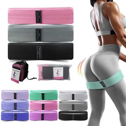 Fitness Elastic Booty Bands Gym Resistance Bands Hip Fabric Expander Yoga Anti-Slip Rubber Bands For Fitness Training Circle gym H1026