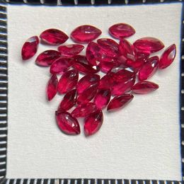 Meisidian A Quality Marquise 2x4mm Natural Gemstone African Pigeon Blood Red Ruby Price Per Carat H1015