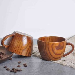 Portable Wood Coffee Mug Wooden Tea Cups Water Drinking pcs Drinkware Mugs I7L5