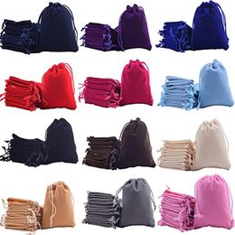 Drawstring Flannelette Bags Fashion Jewellery Packaging Display Bag Pocket for Wedding Christmas and DIY Craft Accessories