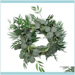 Decorative Flowers Wreaths Festive Supplies Home & Gardenhome Wedding Props Green Plants Party Decoration Living Room Artificial Rattan1 Dro