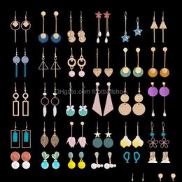 Dangle & Chandelier Earrings Jewelry Mix Designs Geometric Long For Women Fashion Gold Plated Asymmetric Irregar Pearl Drop Earring Statemen
