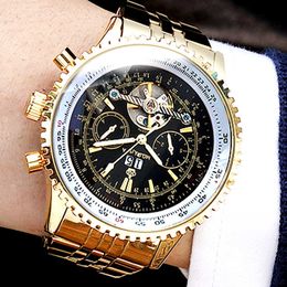 New Mechanical Watches Luxury Famous Brand Tourbillon Automatic Watches Men Wristwatches Stainless Steel Strap Relogio Masculino Q0902