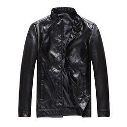 New Autumn/Winter Jacket for Man Slim-fitting Turndown Collar Motorcycle Leather Jacket Men