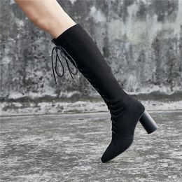 Botas Largas Con Cordones Negras Oferta Online | DHgate.com