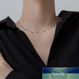 925 Sterling Silver Necklace Multi-Circle Bead Chain Shiny Round Clavicle Chain Female Party Necklace Jewelry NK042 Factory price expert design Quality