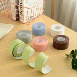 6 Colors Kitchen Home Decor Bathroom Shower Sink Sealing Strip Tape White PVC Self adhesive Waterproof Wall sticker
