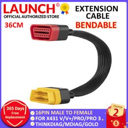 Diagnostic Tools Bendable OBD2 Extension Cable 16 Pin Male To Female For Thinkdiag Easydiag Connector 16Pin Tool ELM327