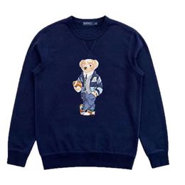 Quality Print Bear Sweater Us Size Thick Cotton Tracksuits Men Long Sweat Shirt