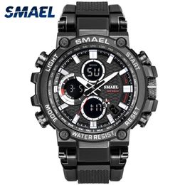 SMAEL Men Watch Digital Waterproof Clock Men Army Military Watches LED Men's Wrist Watch 1803 Sport Watch Relogio Masculino 210407