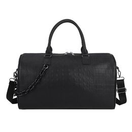 Duffel Bags Women Chain Travel Large Capacity Alligator PU Duffle Luxury Designer Fitness Waterproof Handbag Sports Shoulder Bag