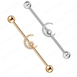 Barbell Earring Cartilage Stainless Steel 38mm 1 1/2 inch Industrial Bar Body Piercing Jewellery for Women