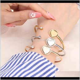 Drop Delivery 2021 For Stainless Steel Bracelet & Bangle Heart-Shaped Women Fashion Friendship Bracelets Jewelry Accessories Vqbf9