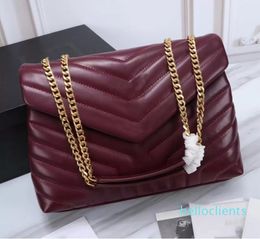 Designer handbags square fat chain bag real leather women's handbag large-capacity shoulder bags 25cm and 32cm top quality