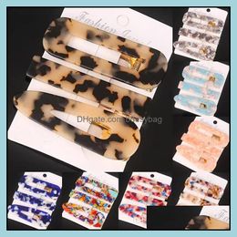 Clips & Jewellery Jewelry11 Style Pearls Clip Set Girl Elegant Acetic Acid Plate Headwear Geometric Pins Barrettes Aron Hair Aessories Drop De