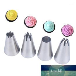 Baking & Pastry Tools 4Pcs/Set Multi Purpose Fondant Decor Cakes Decoration Set Cookies Supplies Stainless Steel Nozzle Silver1