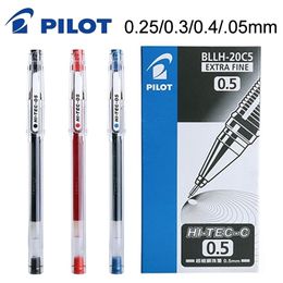 10pcs PILOT HI-TEC-C Gel Pen BLLH-20C3 BLLH-20C4 BLLH-20C5 0.3 0.4 0.5 0.25 mm Office and Student Writing 210330