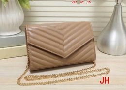 Fashion Crossbody Handbags top sheepskin bag caviar metal chain gold Handbag Genuine Leather Flip cover diagonal Shoulder Bags No45879