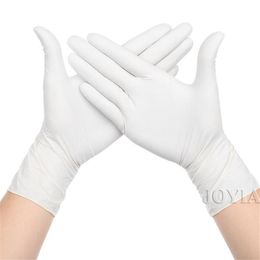 Disposable Gloves White Latex-Free Small Medium Large Home Food Work Safe Nitrile Synthetic PVC Elastic S M L 100 Pcs/Bag