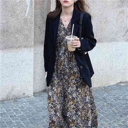 Plus Size Spring Dress Girls Boho print Female Vintage Party oversize long Sleeve Women es Robe Vestido 210423