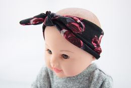 leather bows wholesale UK - 2pcs Lot Free DHL Leopard Printing Headband Hair Accessories Summer Cute Bow Headbands For Baby Girl Elastic Bowknot Newborn Turban Hairbands